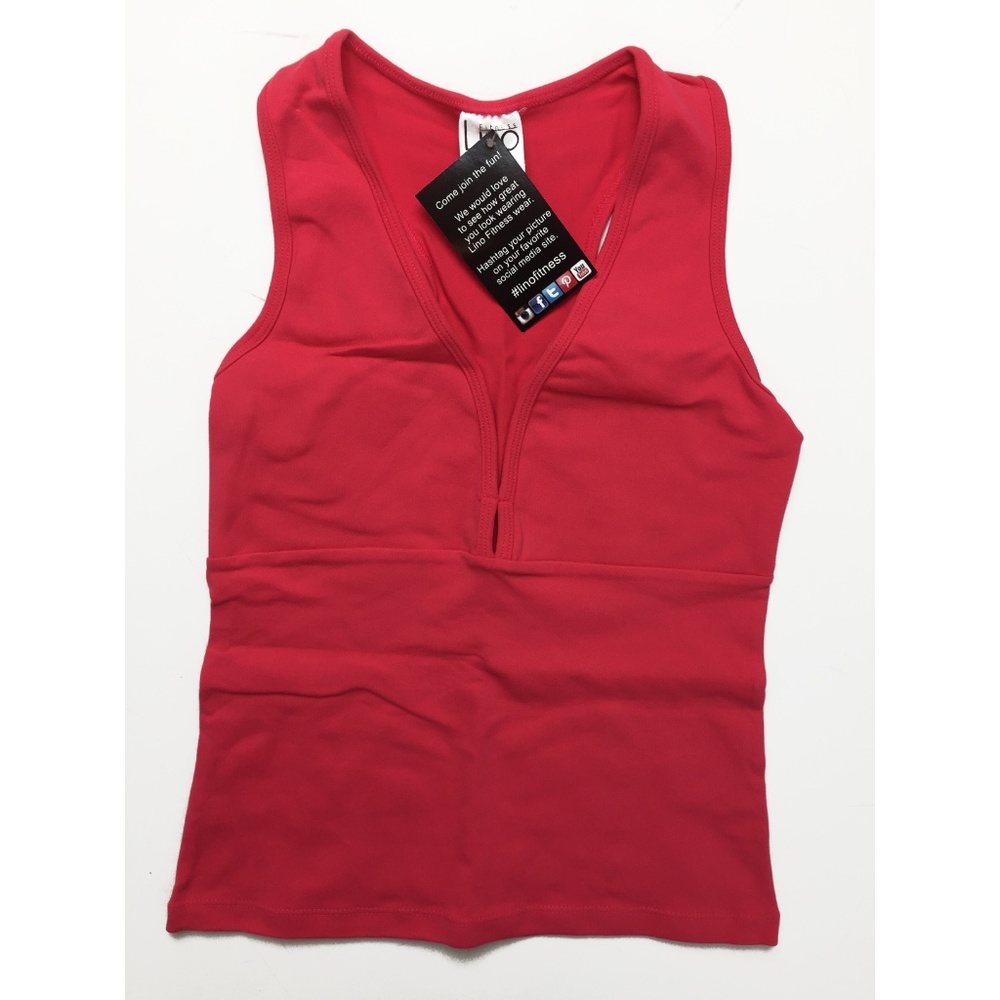 Racerback Sports Tank Top Coral Womens XS-S - Picture 3 of 5